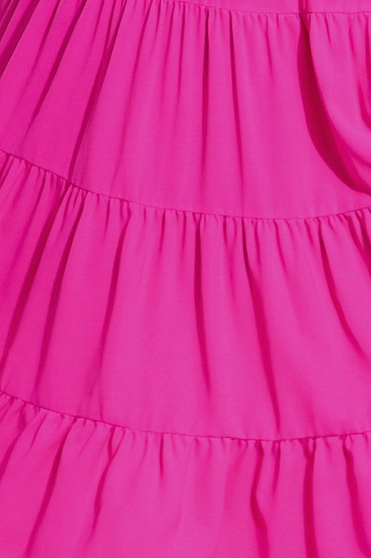 Vestido Midi Fucsia Plus