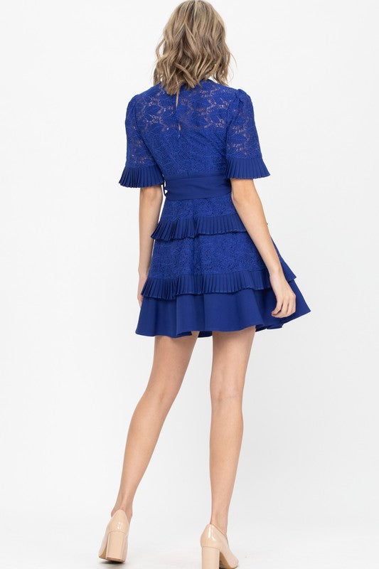 Vestido corto moño Azul