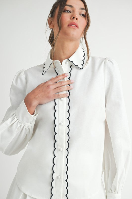 Set short y camisa blanco