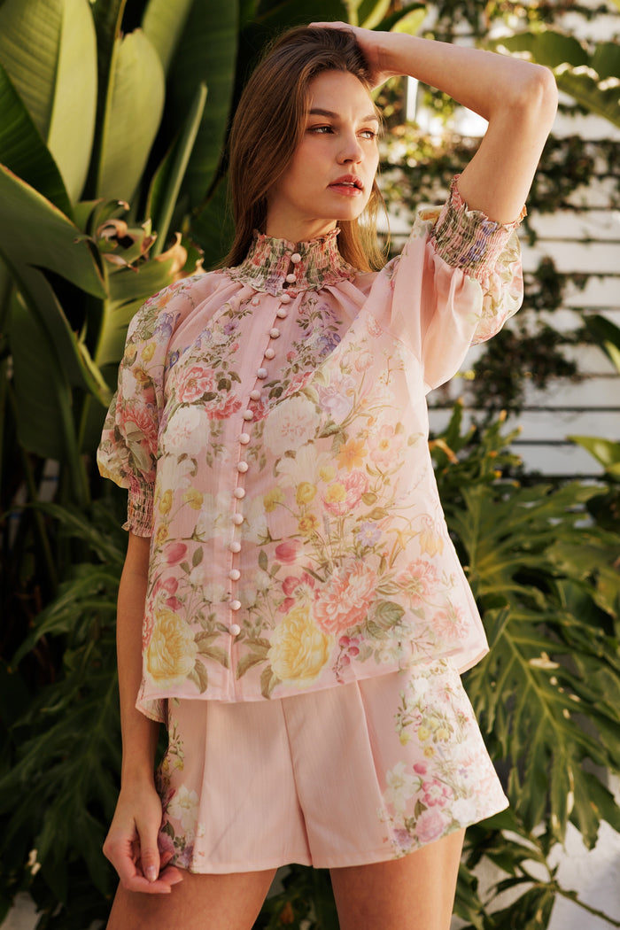 Set short y camisa floral