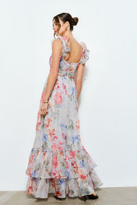 Vestido Maxi Blue Floral