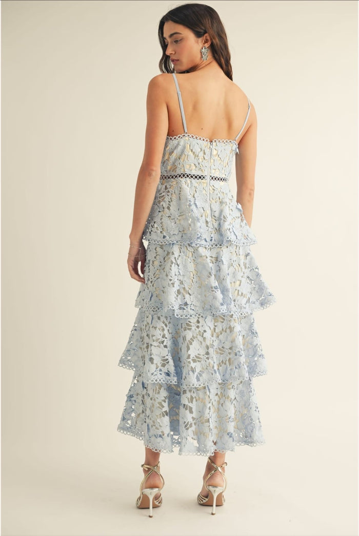Vestido midi Baby Blue