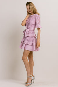 Vestido corto moño Pink