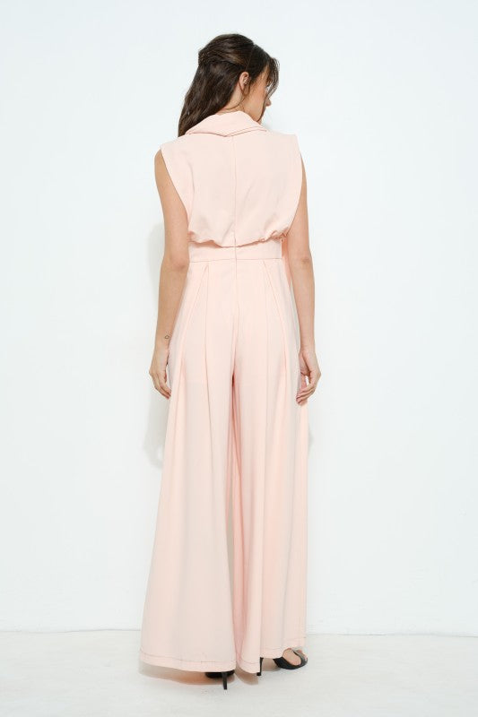 Jumpsuit con volado Peach