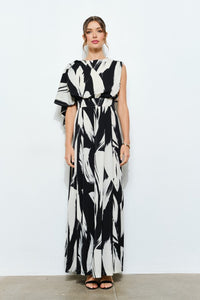 Jumpsuit estampado negro y blanco