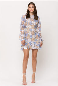 Vestido corto Blue Multi