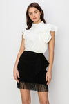 Blusa ruffled Blanca