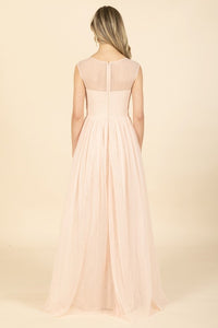Vestido maxi de tul Blush