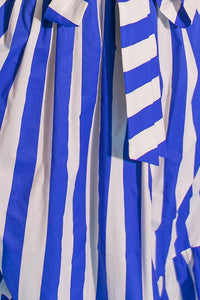 Vestido midi a rayas Azul