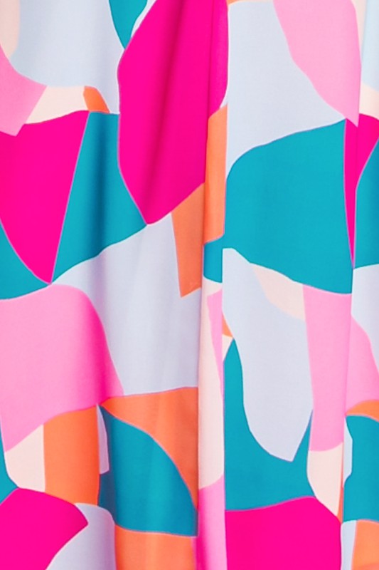 Vestido midi con tirantes multicolor