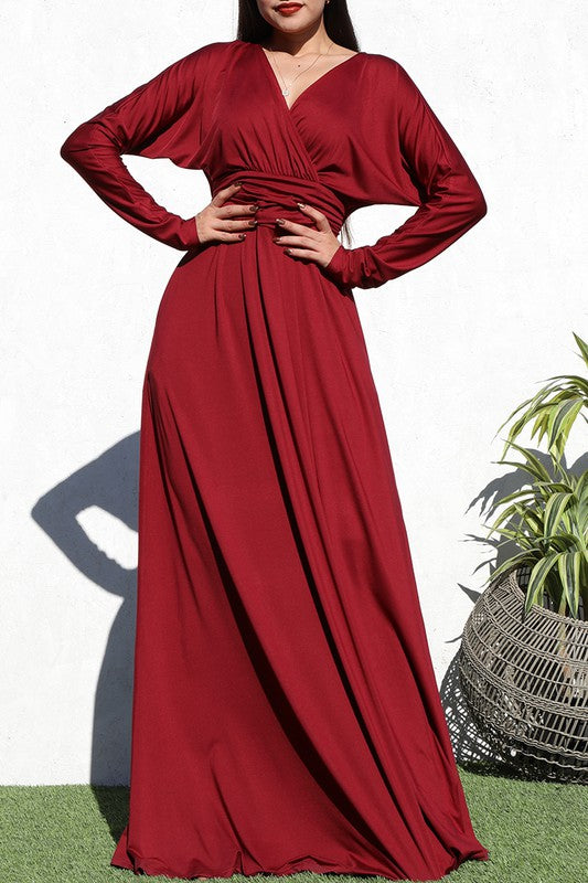 Vestido Maxi venetian Burgundy