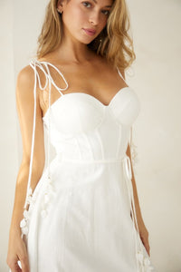 Vestido bustier blanco