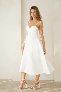 Vestido bustier blanco