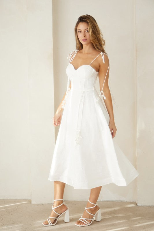 Vestido bustier blanco