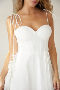 Vestido bustier blanco