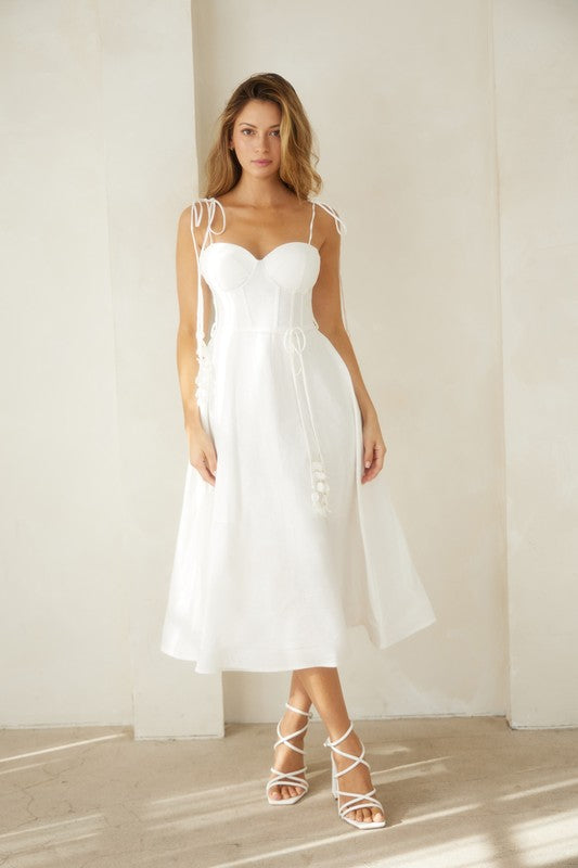 Vestido bustier blanco