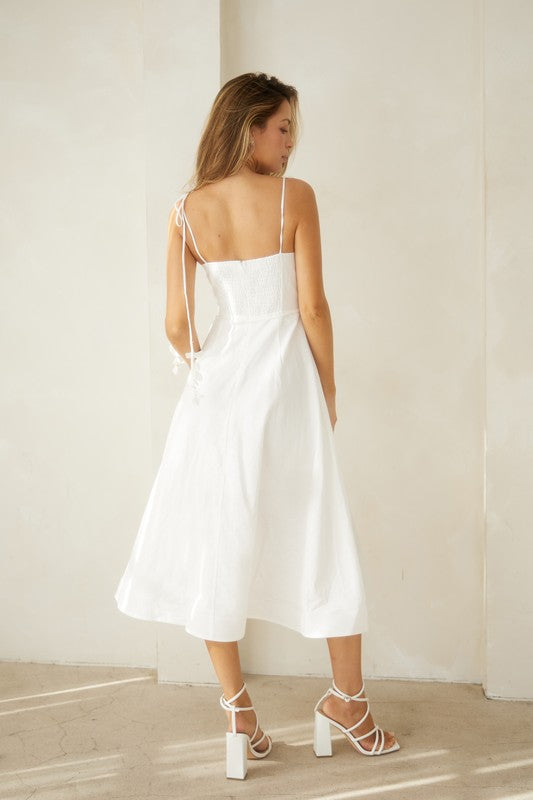 Vestido bustier blanco