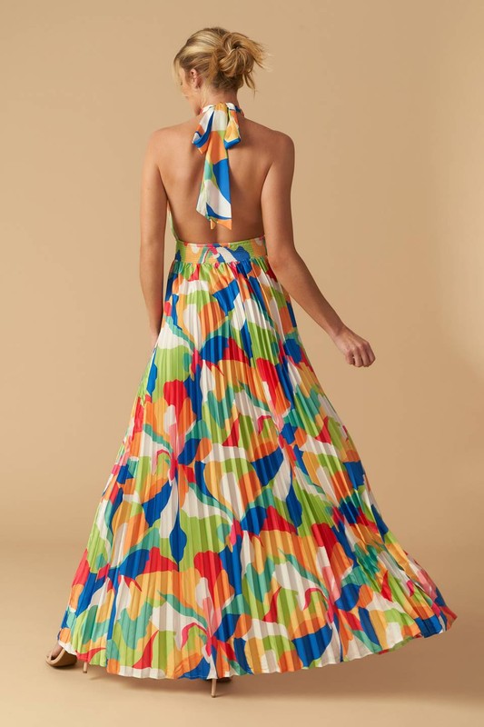 Vestido maxi escote en espalda