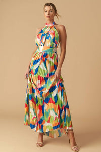 Vestido maxi escote en espalda
