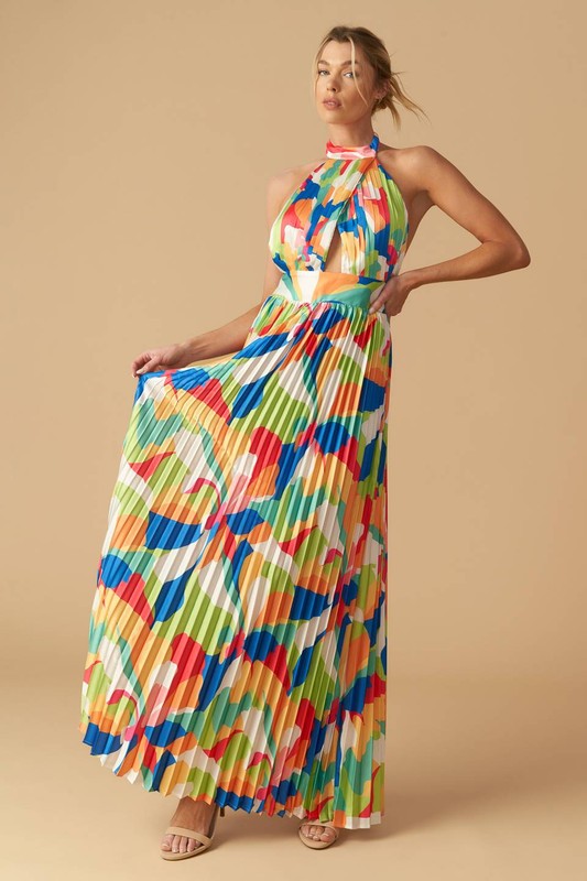 Vestido maxi escote en espalda