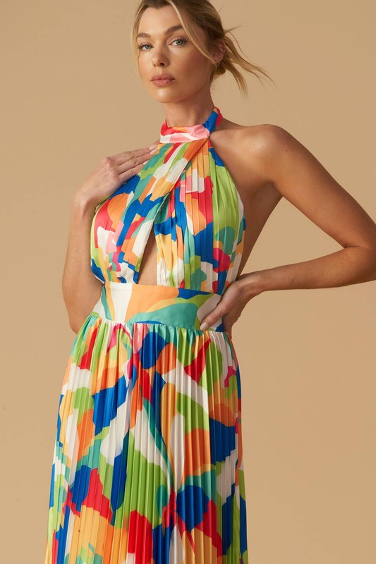 Vestido maxi escote en espalda