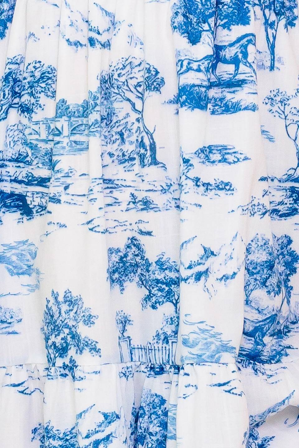 Vestido midi azul con tirantes que se atan