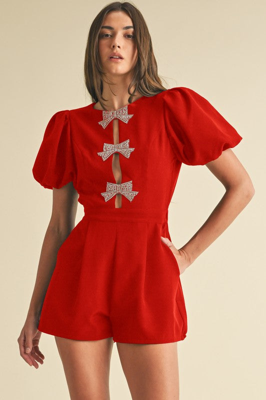 Romper bow Rojo