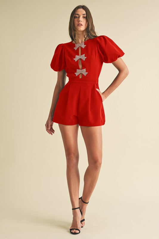 Romper bow Rojo