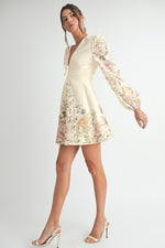 Vestido corto Cream Floral