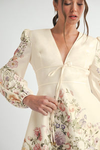 Vestido corto Cream Floral