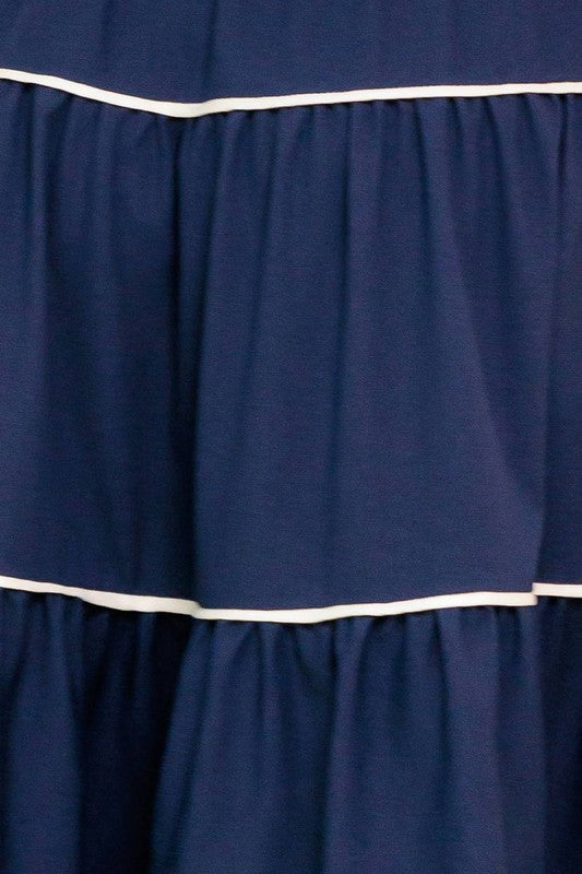Vestido off shoulder azul