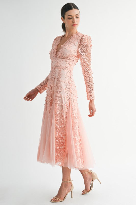 Vestido apricot