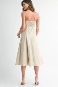 Vestido midi cutout geométrico