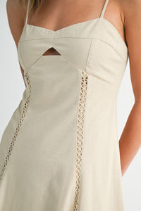 Vestido midi cutout geométrico