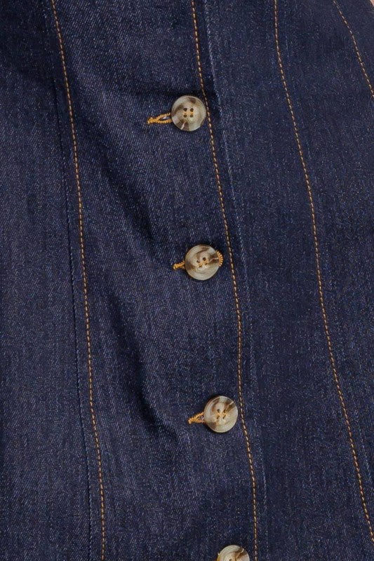 Vestido corto mezclilla