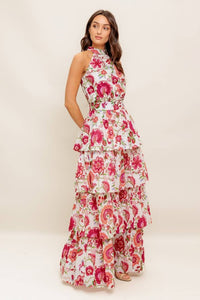 Vestido maxi Ivory-red