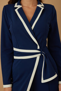 Jumpsuit Navy and white