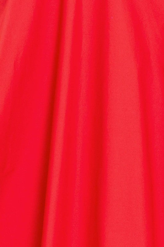 Vestido midi rojo 100% algodón