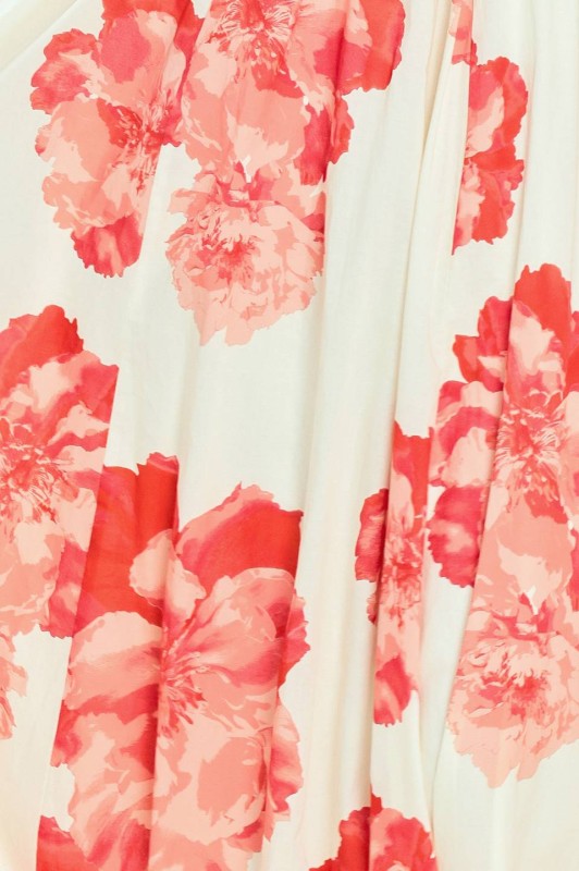 Vestido maxi halter estampado 100% algodón