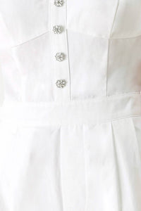 Jumpsuit blanco pierna amplia 100% algodón