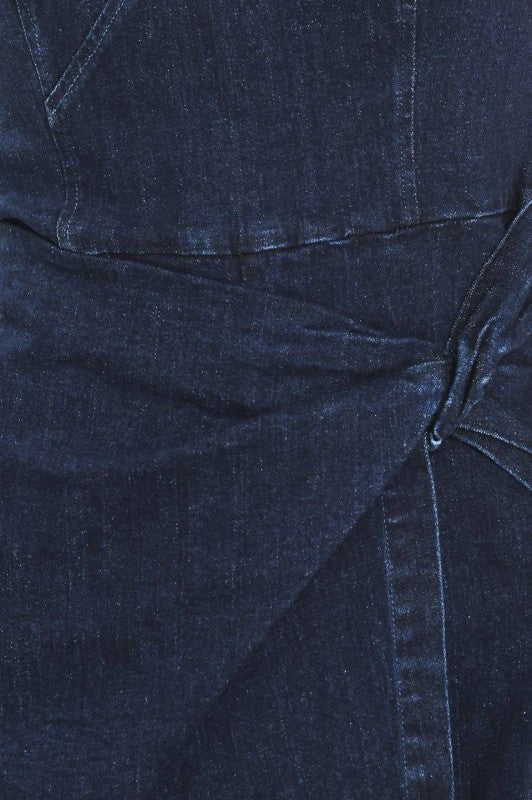 Romper skort de mezclilla un hombro