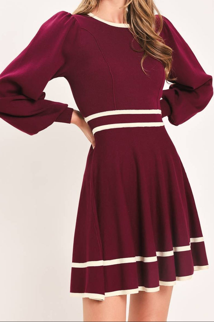 Vestido corto vino