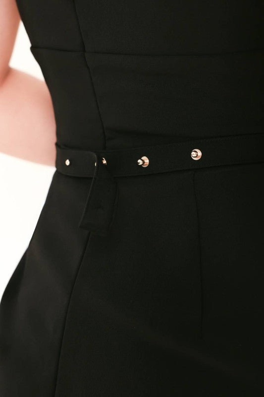 Romper negro con cinturón