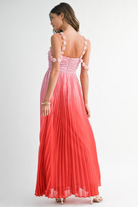 Vestido maxi tirante flores