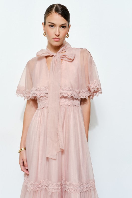 Vestido Bow Tie Blush
