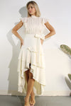 Vestido midi crema