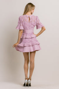 Vestido corto moño Pink