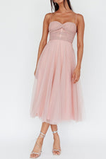 Vestido tul blush