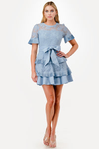 Vestido corto moño Azul baby