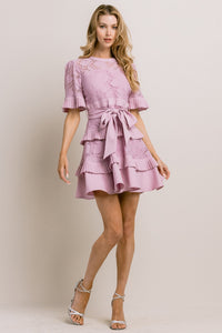 Vestido corto moño Pink